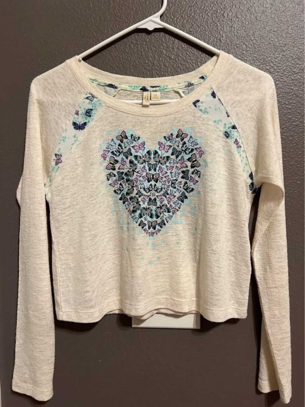 Disney Cinderella Butterfly Girl long sleeve shirt Size 12